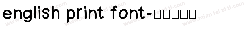 english print font字体转换